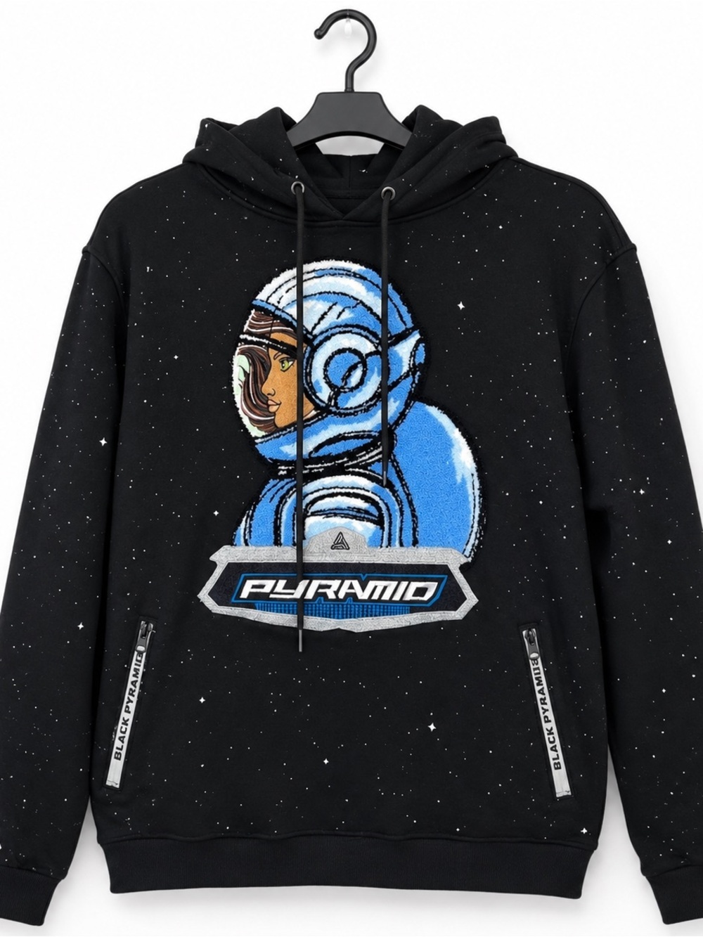 𝐁𝐋𝐀𝐂𝐊 𝐏𝐘𝐑𝐀𝐌𝐈𝐃 Chris Brown Astronaut Galaxy Hoodie sweatshirt unisex medium